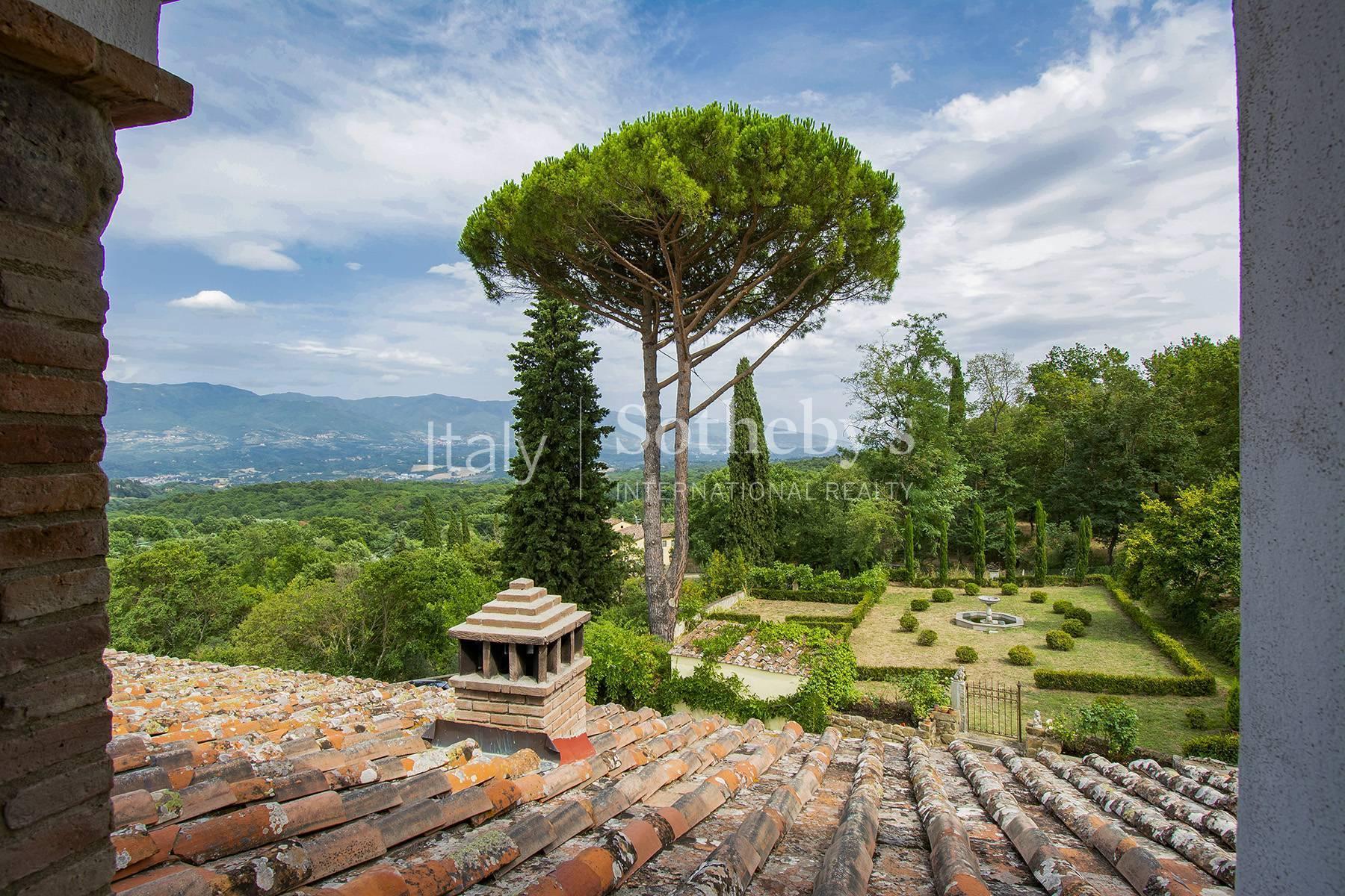 Panoramica villa rinascimentale con giardino all' italiana - 27