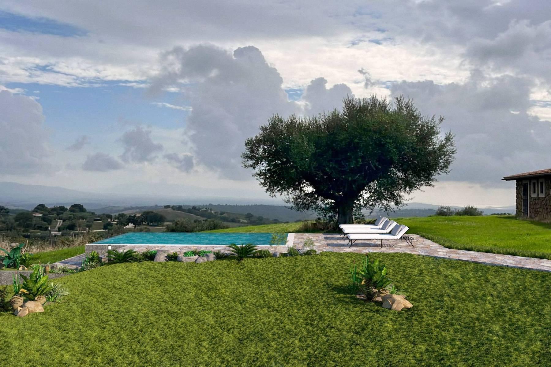Ferme panoramique en pierre avec oliveraies et vue sur la mer - 1