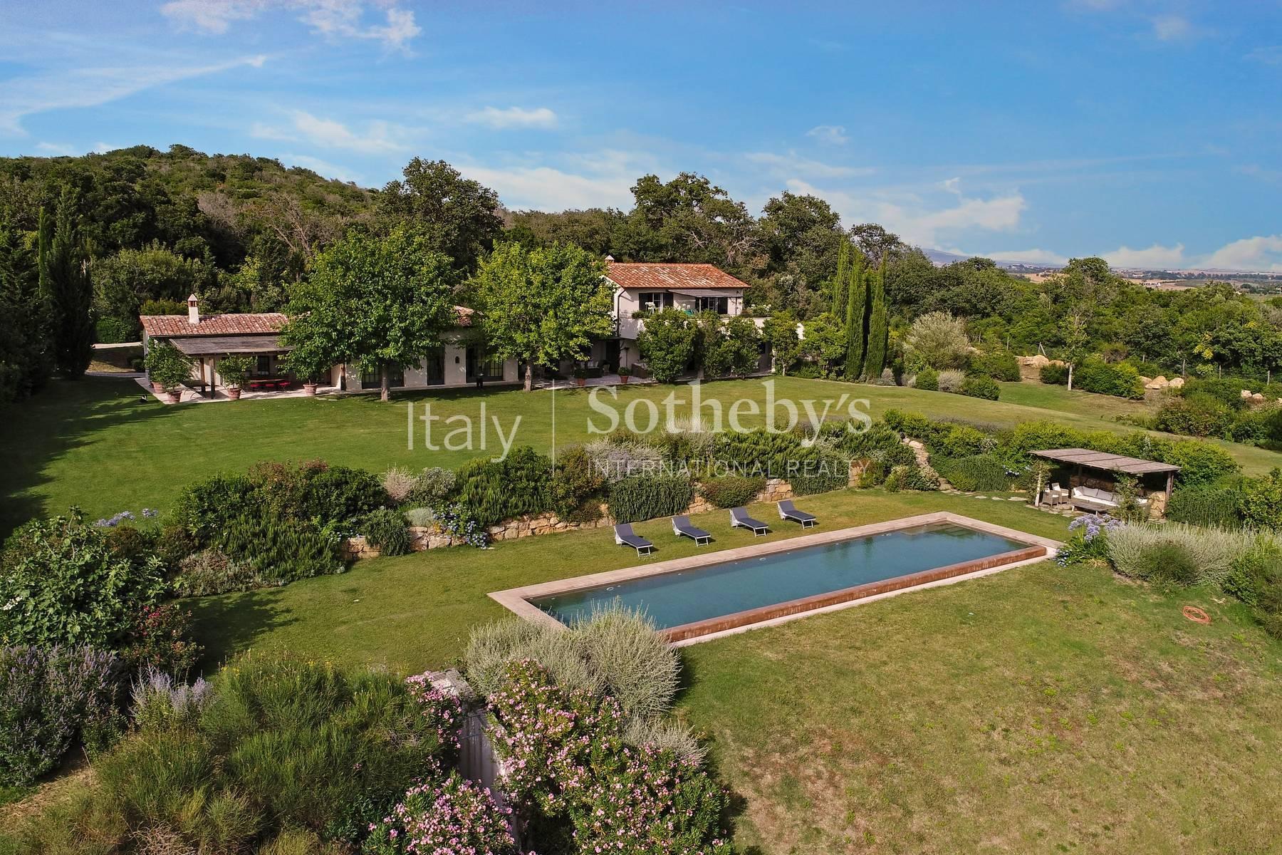 Elegante villa a Capalbio con splendida vista sulle colline toscane e sul mare - 7
