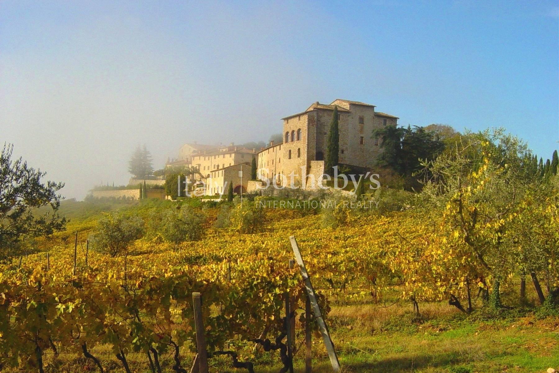 Историческая усадьба с виноградником на тосканских холмах в Кьянти, Италия - 3