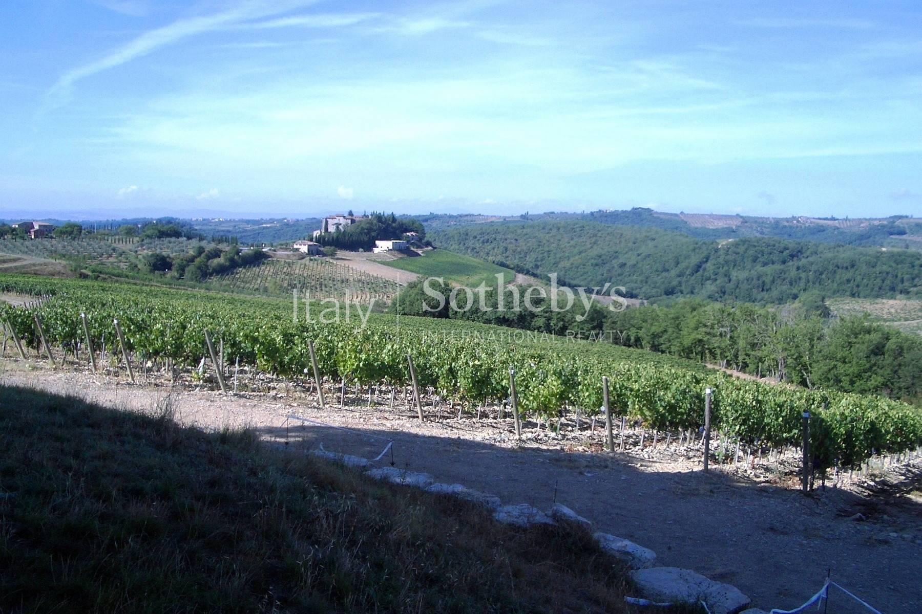 Историческая усадьба с виноградником на тосканских холмах в Кьянти, Италия - 7