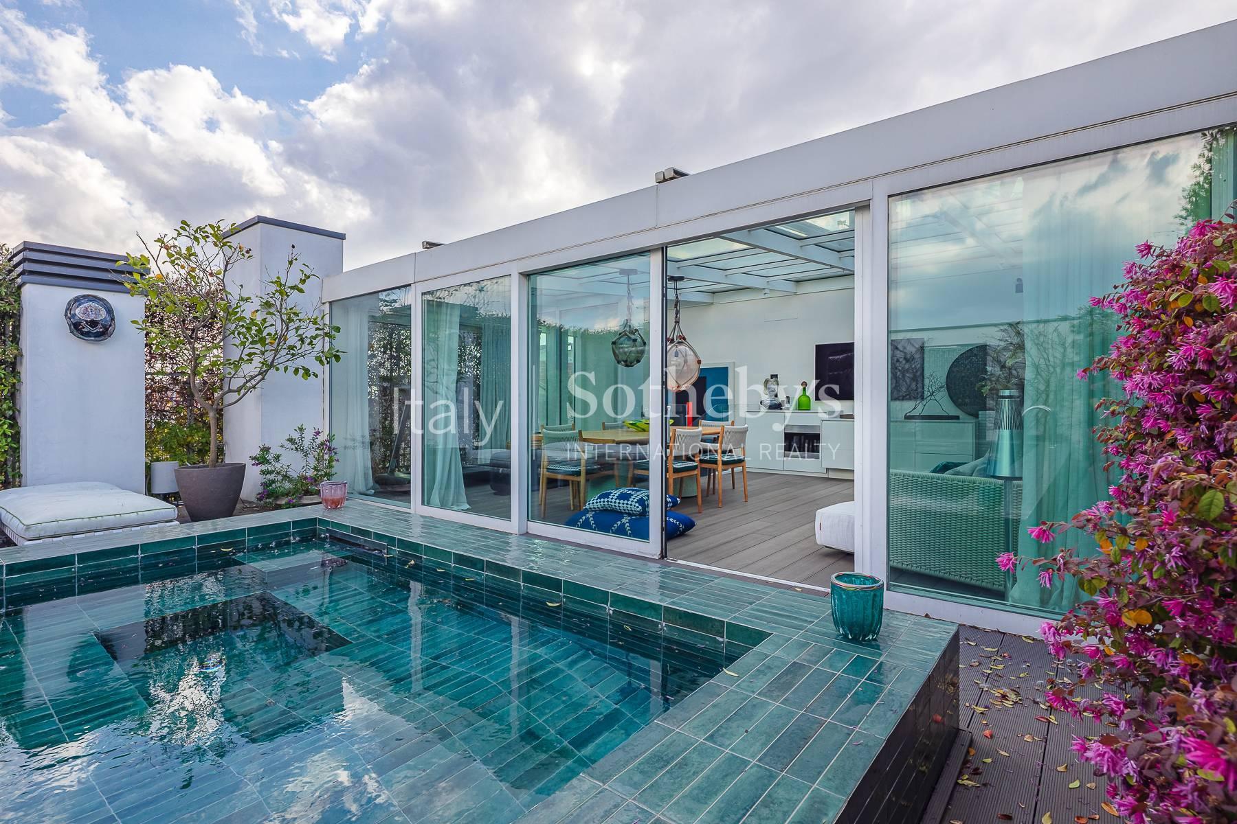 Furnished penthouse with terrace and pool in Brera district - 6