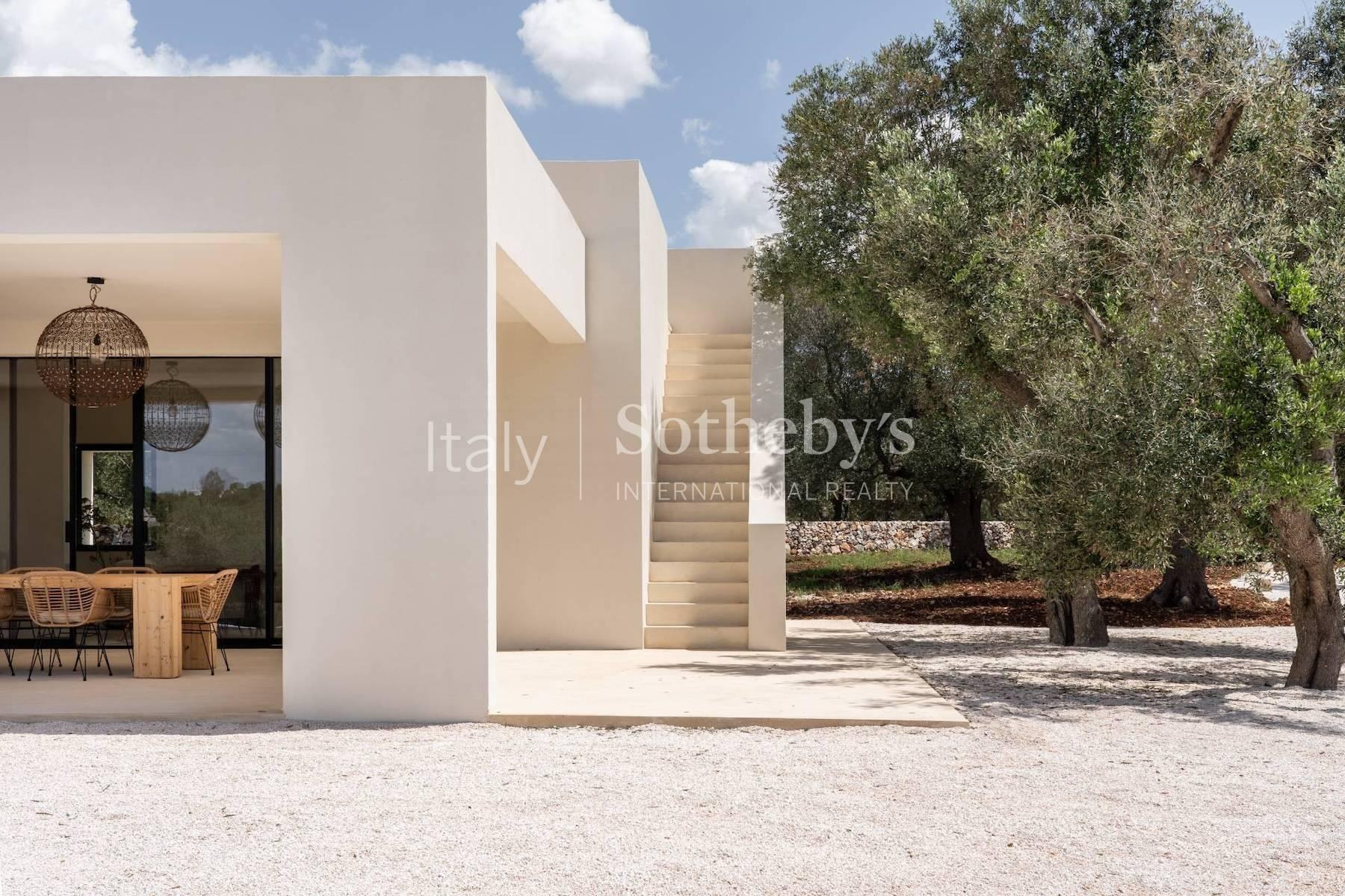 Villa di design con piscina a sfioro immersa in un uliveto - 3